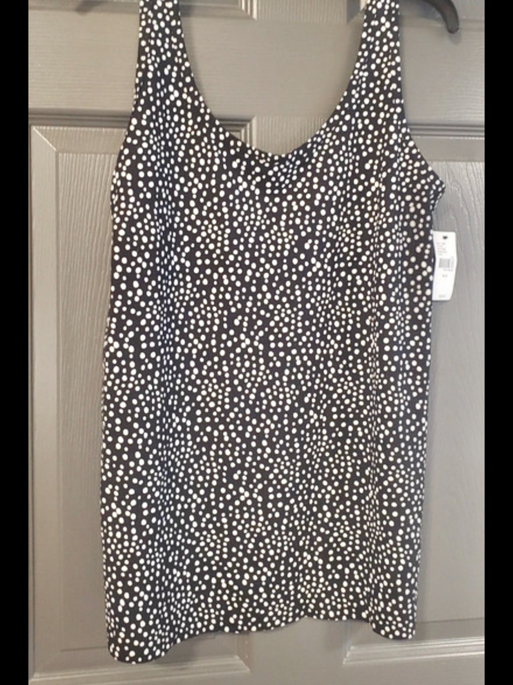 NWT Lane Bryant Black Dress with White Polka Dot Print L